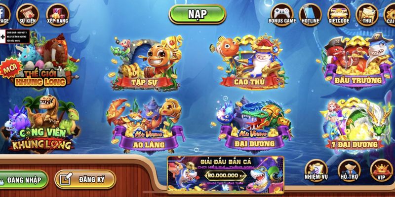 Cùng bạn bè thử sức với game bắn cá không giới hạn